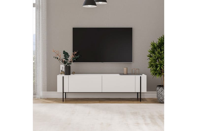 Stira Tv-bänk 160 cm - Vit - Möbler - TV- & Mediamöbler - TV bänk & mediabänk