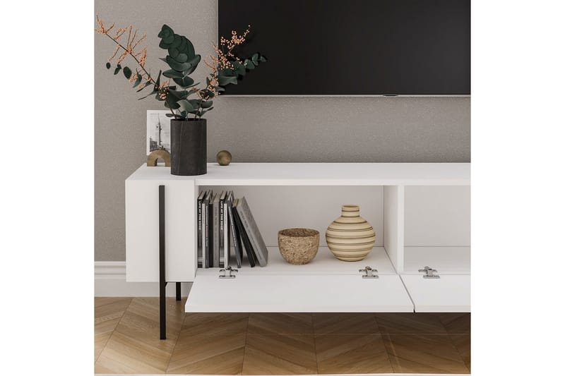 Stira Tv-bänk 160 cm - Vit - Möbler - TV- & Mediamöbler - TV bänk & mediabänk
