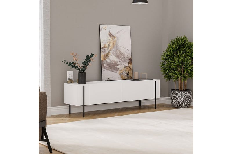 Stira Tv-bänk 160 cm - Vit - Möbler - TV- & Mediamöbler - TV bänk & mediabänk