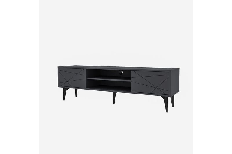 Sudama Tv-bänk 160 cm - Antracit - Möbler - TV- & Mediamöbler - TV bänk & mediabänk