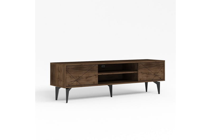 Sudama Tv-bänk 160 cm - Mörkfärgat trä - Möbler - TV- & Mediamöbler - TV bänk & mediabänk