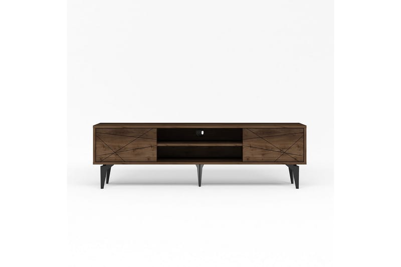 Sudama Tv-bänk 160 cm - Mörkfärgat trä - Möbler - TV- & Mediamöbler - TV bänk & mediabänk
