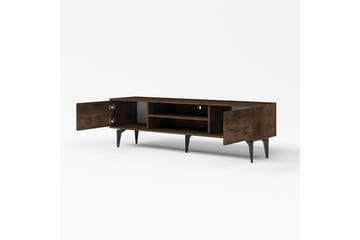 Sudama Tv-bänk 160 cm - Mörkfärgat trä - Möbler - TV- & Mediamöbler - TV bänk & mediabänk