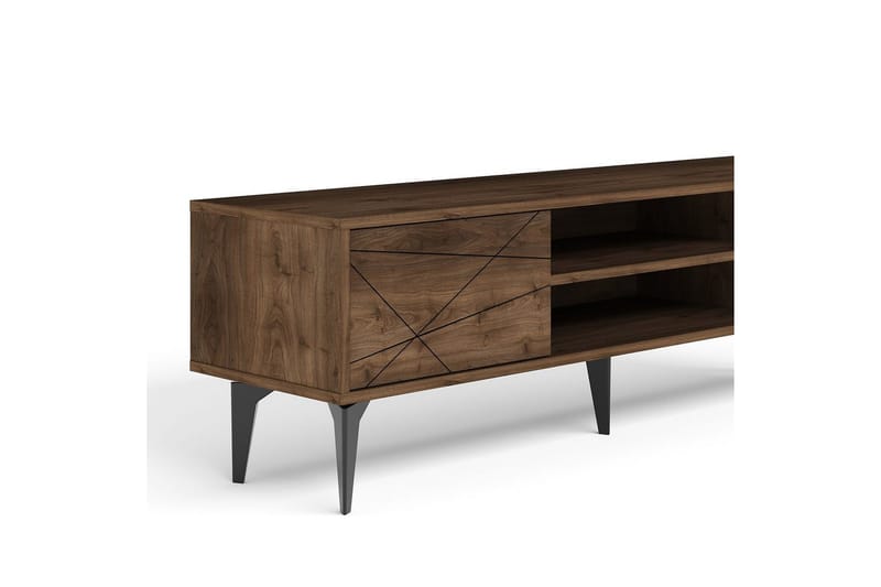 Sudama Tv-bänk 160 cm - Mörkfärgat trä - Möbler - TV- & Mediamöbler - TV bänk & mediabänk
