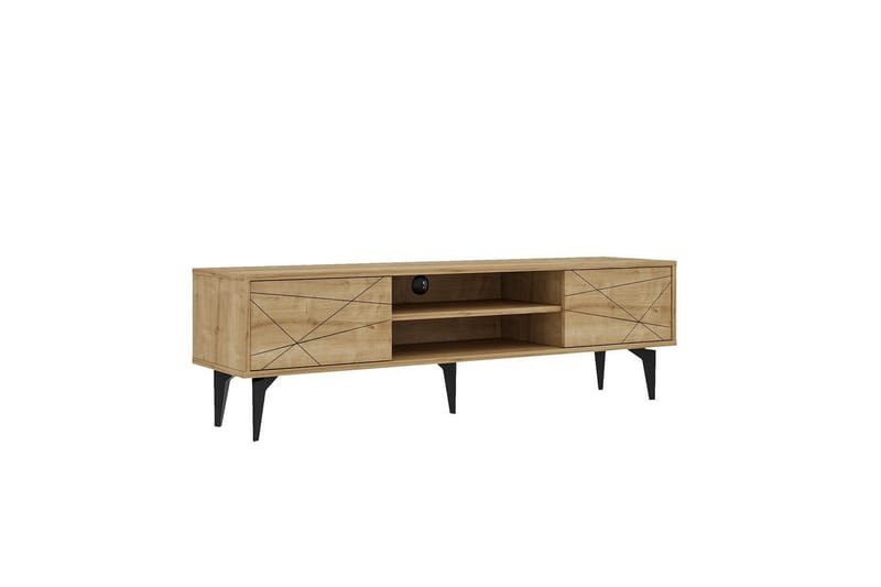 Sudama Tv-bänk 160 cm - Mediumfärgat trä - Möbler - TV- & Mediamöbler - TV bänk & mediabänk