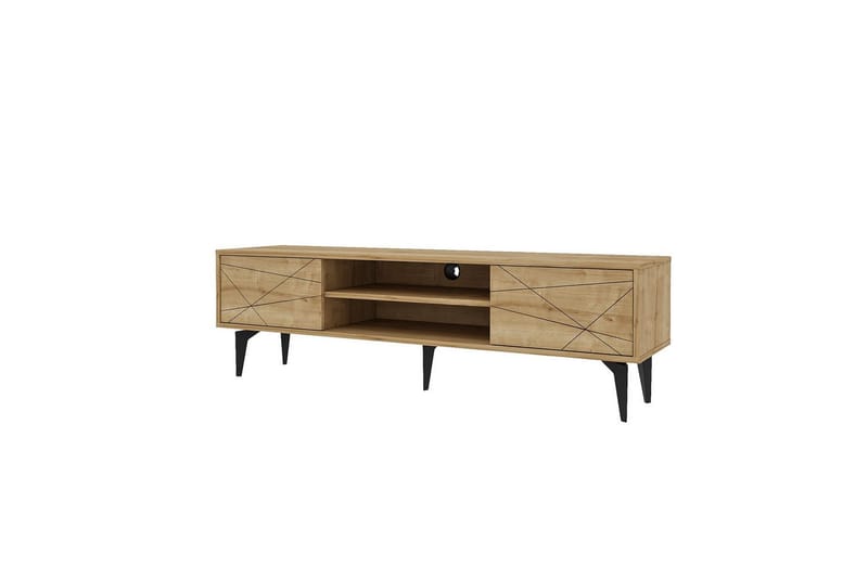 Sudama Tv-bänk 160 cm - Mediumfärgat trä - Möbler - TV- & Mediamöbler - TV bänk & mediabänk