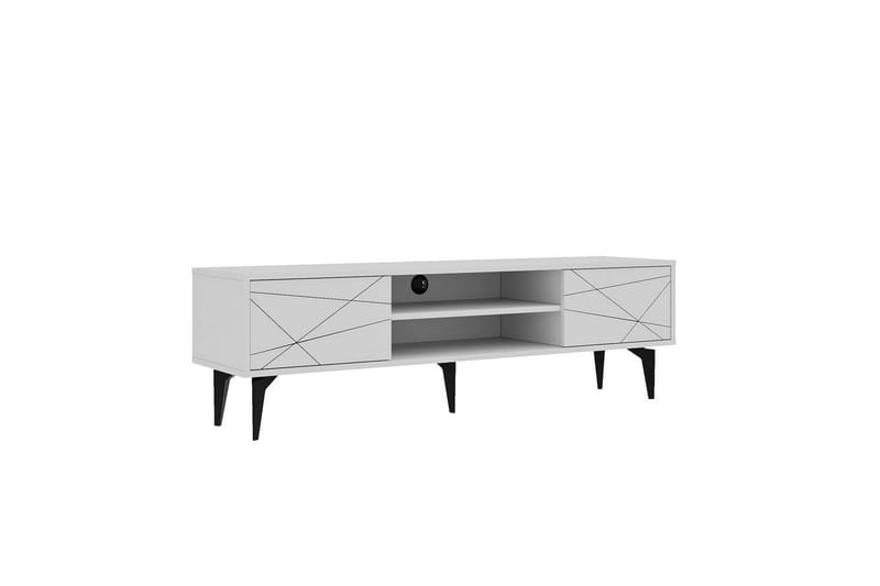 Sudama Tv-bänk 160 cm - Vit - Möbler - TV- & Mediamöbler - TV bänk & mediabänk
