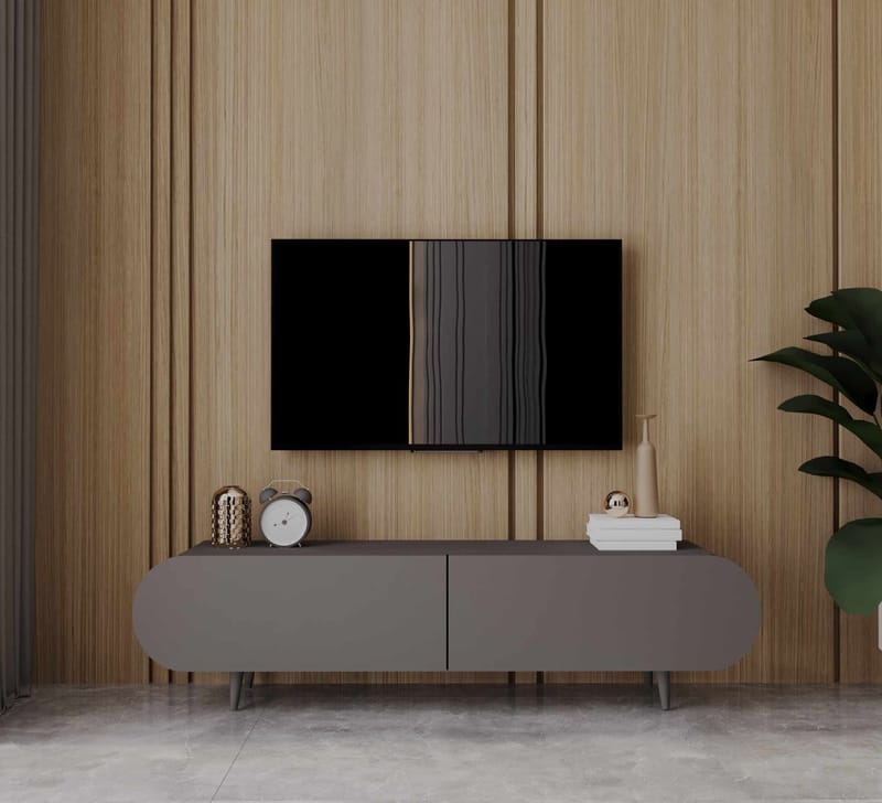 Svelor TV-bänk 140x49x30 cm - Grå - Möbler - TV- & Mediamöbler - TV bänk & mediabänk