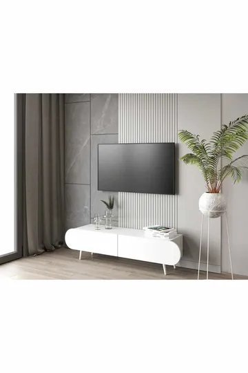 Svelor TV-bänk 140x49x30 cm - Vit - Möbler - TV- & Mediamöbler - TV bänk & mediabänk