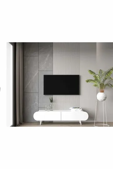 Svelor TV-bänk 160x49x30 cm - Vit - Möbler - TV- & Mediamöbler - TV bänk & mediabänk