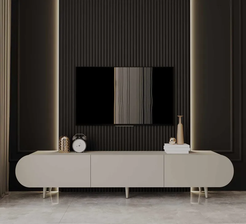 Svelor TV-bänk 180x49x30 cm - Sandstone - Möbler - TV- & Mediamöbler - TV bänk & mediabänk
