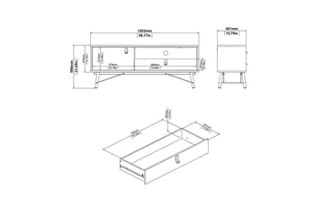 Tadami Tv-bänk 150 cm - Natur - Möbler - TV- & Mediamöbler - TV bänk & mediabänk
