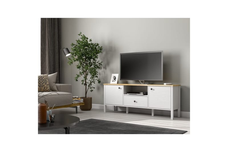 Talan Tv-bänk 150 cm - Natur/Vit - Möbler - TV- & Mediamöbler - TV bänk & mediabänk