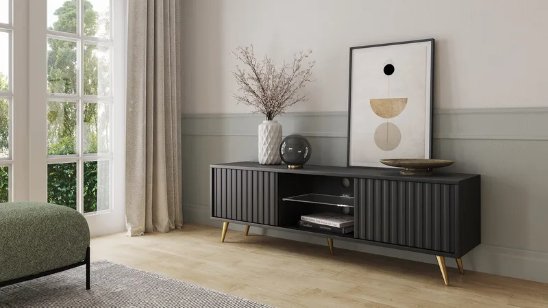 Tapas Tv-bänk 135 cm - Svart - Möbler - TV- & Mediamöbler - TV bänk & mediabänk