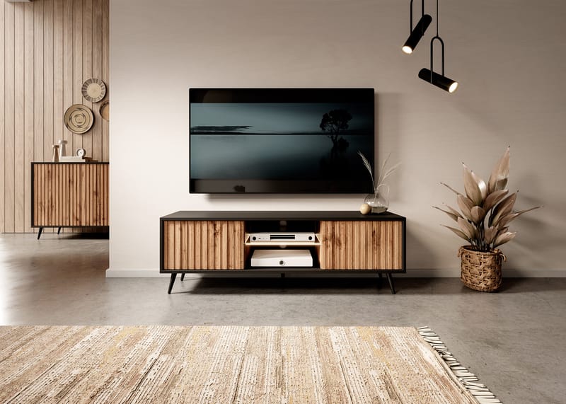 Tapas Tv-bänk 135 cm - Svart - Möbler - TV- & Mediamöbler - TV bänk & mediabänk
