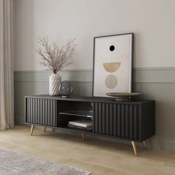 Tapas Tv-bänk 135 cm - Svart - Möbler - TV- & Mediamöbler - TV bänk & mediabänk