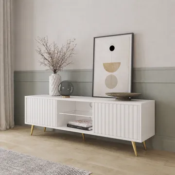 Tapas Tv-bänk 135 cm - Vit - Möbler - TV- & Mediamöbler - TV bänk & mediabänk