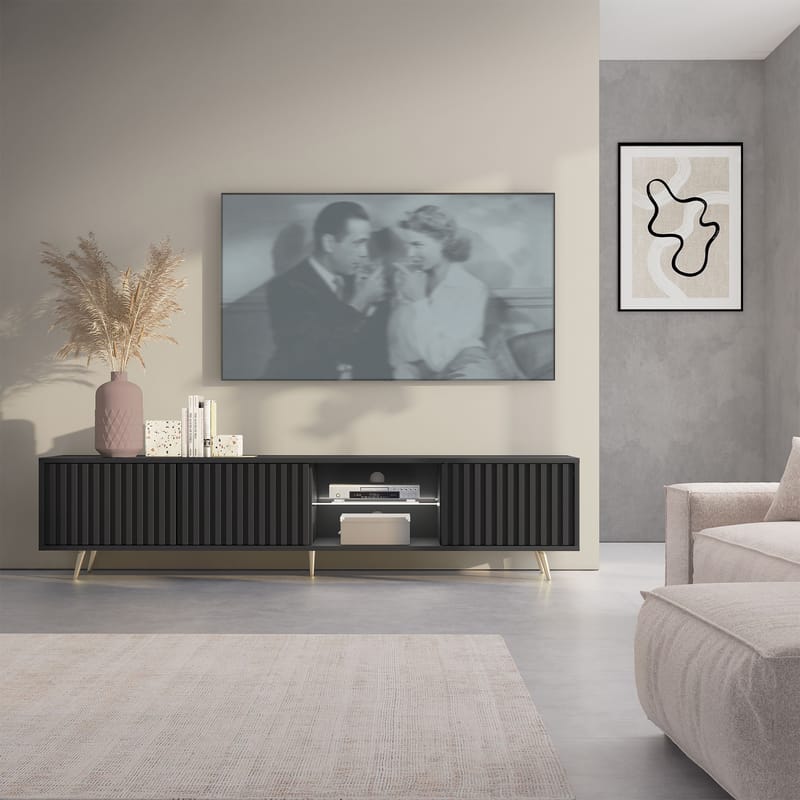 Tapas Tv-bänk 175 cm - Svart - Möbler - TV- & Mediamöbler - TV bänk & mediabänk