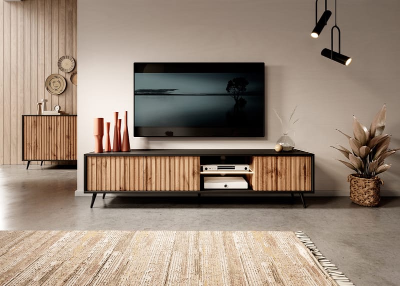 Tapas Tv-bänk 175 cm - Svart - Möbler - TV- & Mediamöbler - TV bänk & mediabänk