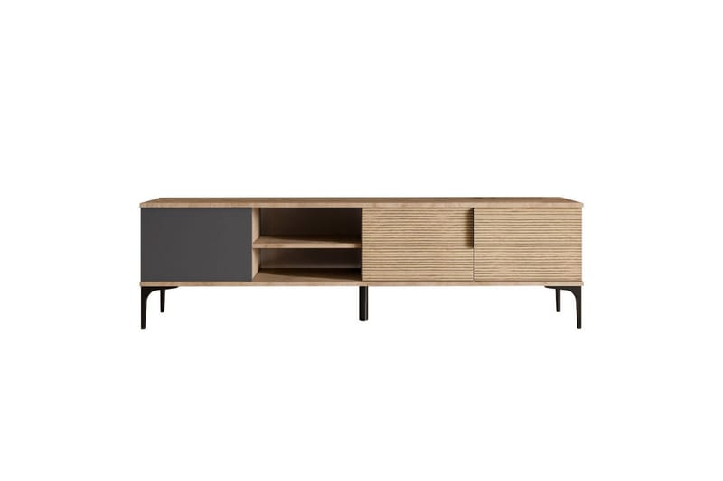 Tarz Tv-bänk 180 cm - Mediumfärgat trä/Antracit - Möbler - TV- & Mediamöbler - TV bänk & mediabänk