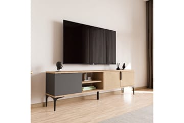 Tarz Tv-bänk 180 cm - Mediumfärgat trä/Antracit - Möbler - TV- & Mediamöbler - TV bänk & mediabänk