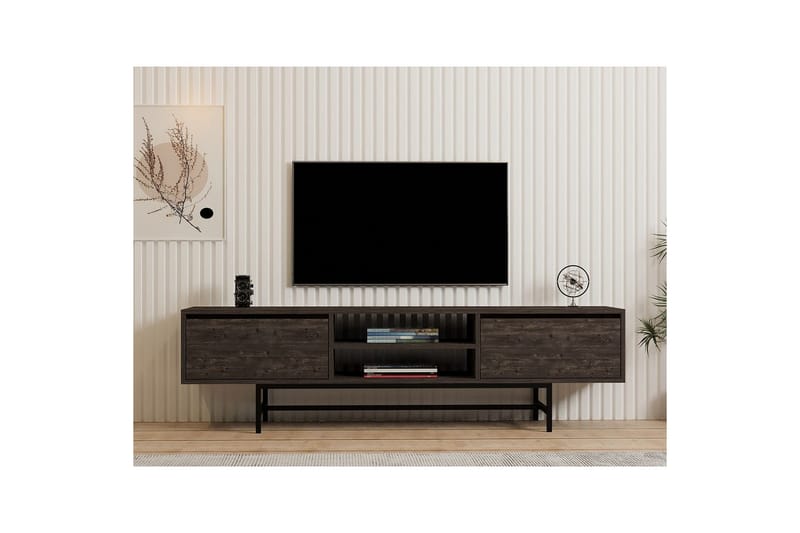 Tauber Tv-bänk 180 cm - Antracit - Möbler - TV- & Mediamöbler - TV bänk & mediabänk