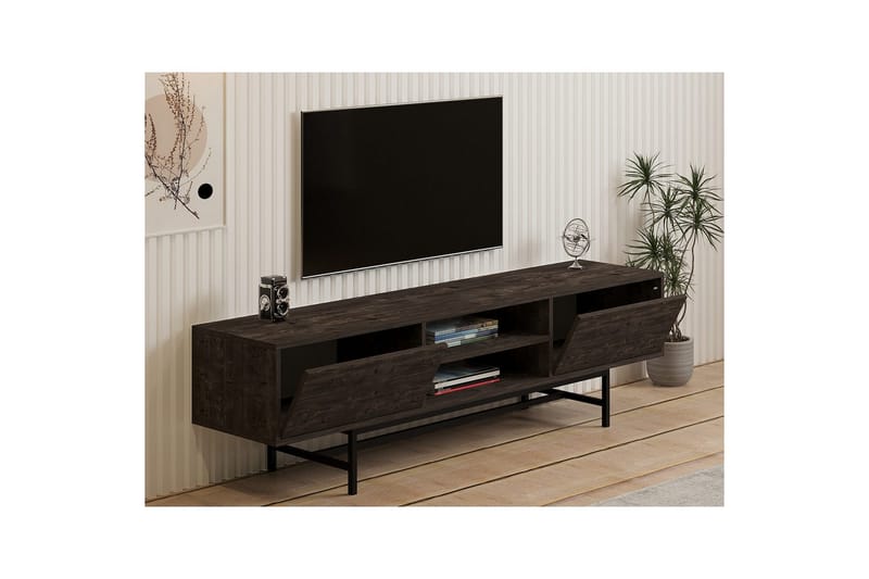 Tauber Tv-bänk 180 cm - Antracit - Möbler - TV- & Mediamöbler - TV bänk & mediabänk