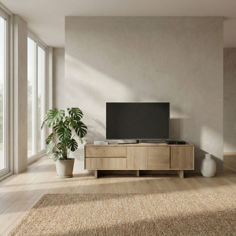 Tavon TV-bänk 180x55x45 cm - Naturlig ek - Möbler - TV- & Mediamöbler - TV bänk & mediabänk