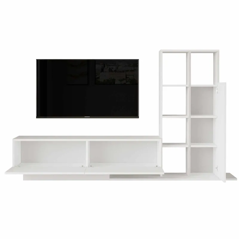 Tavren TV-bänk 201,2x123,6x29,5 cm - Vit - Möbler - TV- & Mediamöbler - TV-skåp