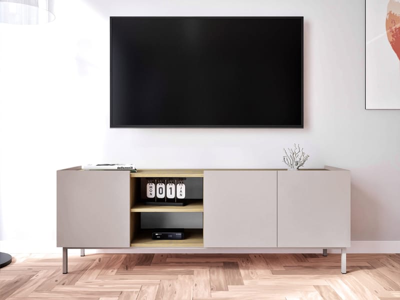 Tavrin Tv-bänk 153 cm - Beige - Möbler - TV- & Mediamöbler - TV bänk & mediabänk