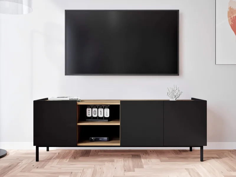 Tavrin Tv-bänk 153 cm - Svart - Möbler - TV- & Mediamöbler - TV bänk & mediabänk