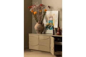 Teo Golvstående TV-bänk 180 cm med Förvaring i Målat Trä - Beige - Möbler - TV- & Mediamöbler - TV bänk & mediabänk