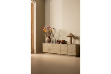 Teo Golvstående TV-bänk 180 cm med Förvaring i Målat Trä - Beige - Möbler - TV- & Mediamöbler - TV bänk & mediabänk