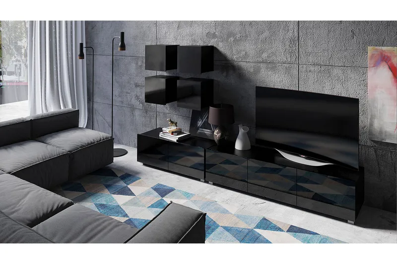 Tessan Tv-möbelset - Svart - Möbler - TV- & Mediamöbler - TV-möbelset