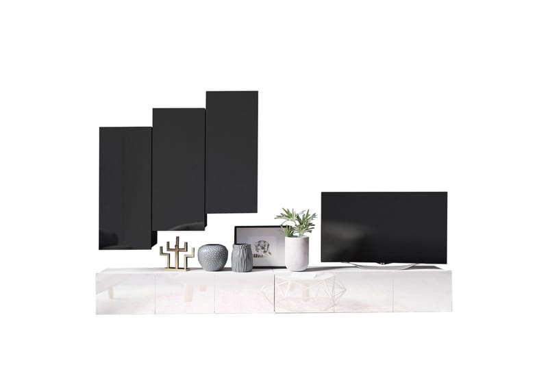Tessan Tv-möbelset - Svart/Vit - Möbler - TV- & Mediamöbler - TV-möbelset