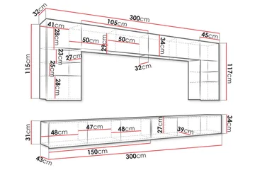 Tessan Tv-möbelset - Vit - Möbler - TV- & Mediamöbler - TV-möbelset