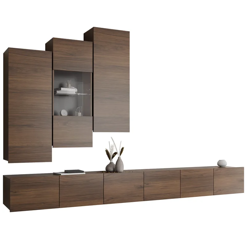 Tessan Tv väggenhet, brun