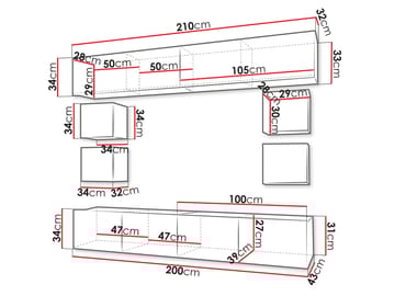 Tessan Tv väggenhet - brun - Möbler - TV- & Mediamöbler - TV-möbelset