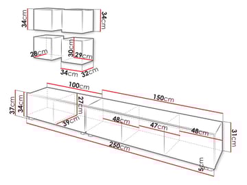 Tessan Tv väggenhet - brun - Möbler - TV- & Mediamöbler - TV-möbelset