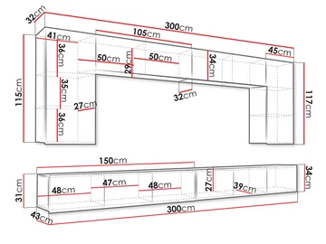Tessan Tv väggenhet - brun - Möbler - TV- & Mediamöbler - TV-möbelset