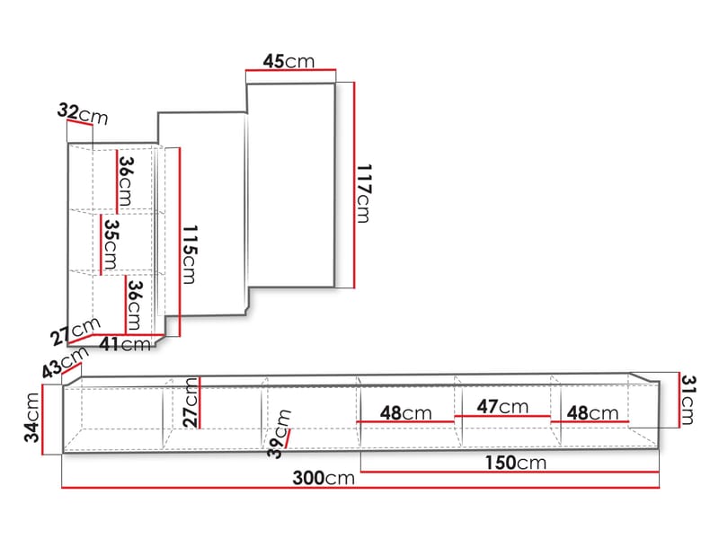 Tessan Tv väggenhet - brun - Möbler - TV- & Mediamöbler - TV-möbelset