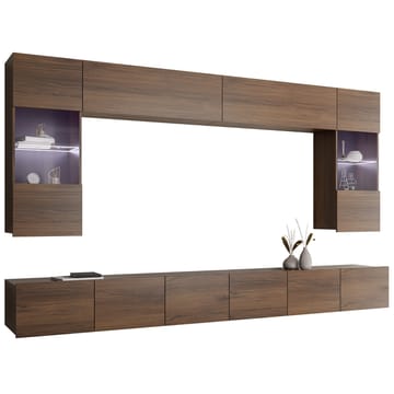 Tessan Tv väggenhet med LED-belysning - blå - Möbler - TV- & Mediamöbler - TV-möbelset