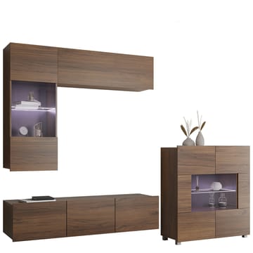 Tessan Tv väggenhet med LED-belysning - blå - Möbler - TV- & Mediamöbler - TV-möbelset