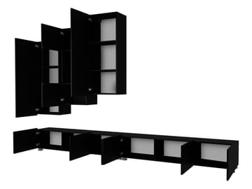 Tessan Tv väggenhet med LED-belysning - brun - Möbler - TV- & Mediamöbler - TV-möbelset