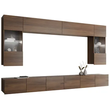 Tessan Tv väggenhet med LED-belysning - vit - Möbler - TV- & Mediamöbler - TV-möbelset