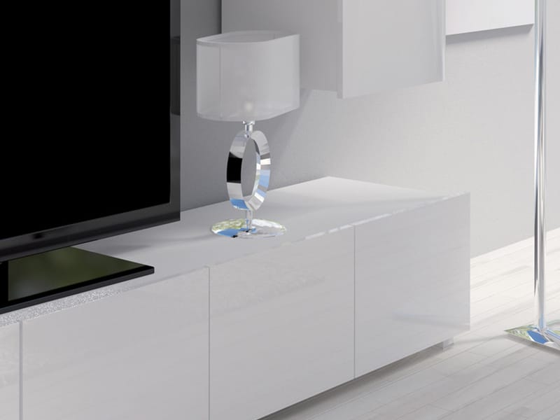 Tessan Tv väggenhet med LED-belysning - vit - Möbler - TV- & Mediamöbler - TV-möbelset