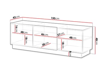 Torvalen Tv-bänk 150 cm - Svart - Möbler - TV- & Mediamöbler - TV bänk & mediabänk