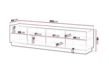 Torvalen Tv-bänk 200 cm - Vit - Möbler - TV- & Mediamöbler - TV bänk & mediabänk