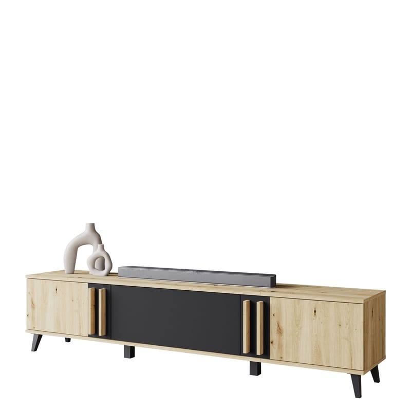 Torvos Tv-bänk 180 cm, Brun/Svart