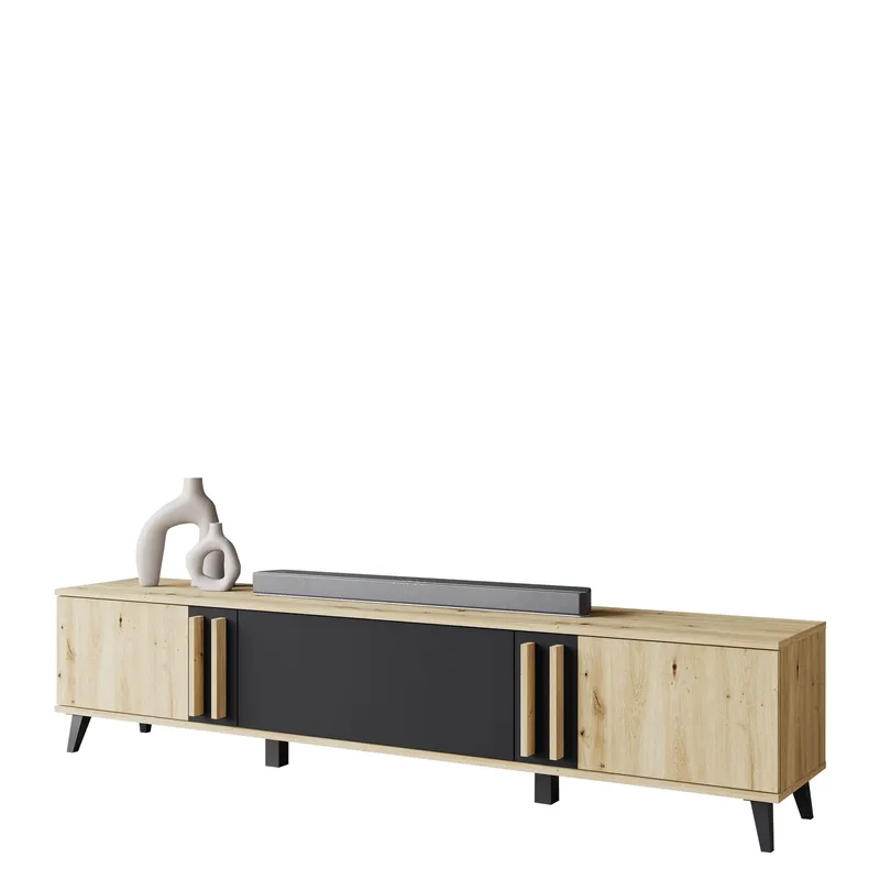 Torvos Tv-bänk 180 cm, Brun/Svart